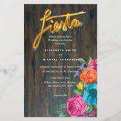 フォークアートフラワーフェスタ結婚式招待状ボダ (正面)