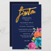 フォークアートフラワーフェスタ結婚式招待状ボダ (正面/裏面)
