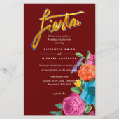 フォークアートフラワーフェスタ結婚式招待状ボダ (正面)