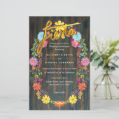 フォークアートフラワーフェスタ結婚式招待状ボダ (スタンド正面)