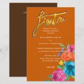 フォークアートフラワーフェスタ結婚式招待状ボダ (正面/裏面)