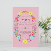 フォークアートフラワーフェスタ結婚式招待状ボダ (スタンド正面)