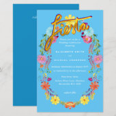 フォークアートフラワーフェスタ結婚式招待状ボダ (正面/裏面)