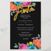フォークアートフラワーフェスタ結婚式招待状ボダ (正面)