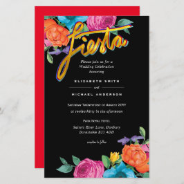 フォークアートフラワーフェスタ結婚式招待状ボダ