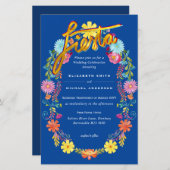 フォークアートフラワーフェスタ結婚式招待状ボダ (正面/裏面)