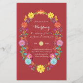 フォークアートフラワーフェスタ結婚式招待状ボダ (正面)