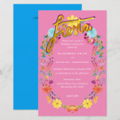 フォークアートフラワーフェスタ結婚式招待状ボダ (正面/裏面)