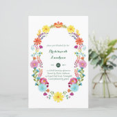 フォークアートフラワーフェスタ結婚式招待状ボダ (スタンド正面)