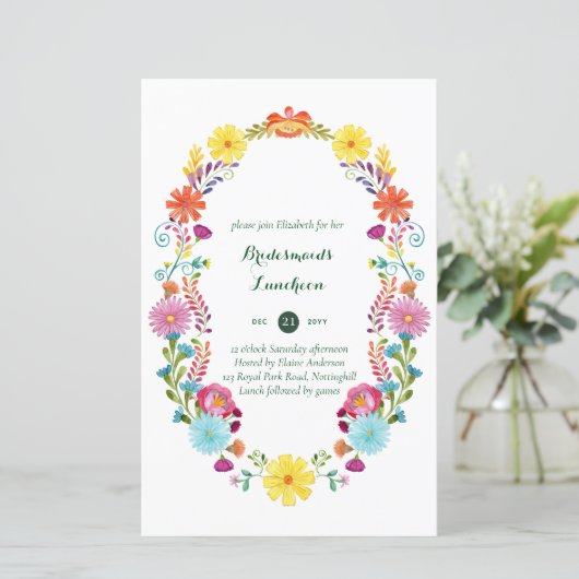 フォークアートフラワーフェスタ結婚式招待状ボダ (スタンド正面)