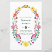 フォークアートフラワーフェスタ結婚式招待状ボダ (正面)