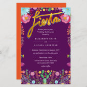 フォークアートフラワーフェスタ結婚式招待状ボダ (正面/裏面)