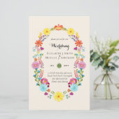 フォークアートフラワーフェスタ結婚式招待状ボダ (スタンド正面)