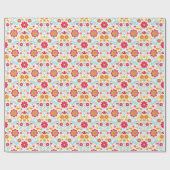 フォークアートフラワーラッピング紙 ラッピングペーパー (フラット)