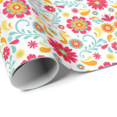 フォークアートフラワーラッピング紙 ラッピングペーパー (ロールコーナー)
