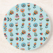 フォークアートフラワー コースター (正面)