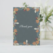 フォークアートフレーム（ブルーブラウンタン） サンキューカード (スタンド正面)