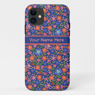 フォークアートフローラオンブルーiPhone 5/5s Xtreme Case iPhone 11 ケース
