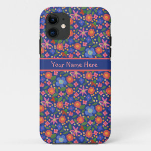 フォークアートフローラオンBlue iPhone 5/5sケース・メイト・ケース 11 ケース