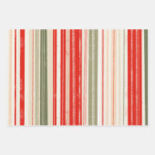 フォークアートフローラクリスマスポインセチア3セット ラッピングペーパーシート (正面3)