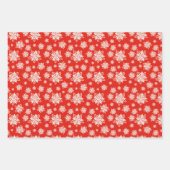 フォークアートフローラクリスマスポインセチア3セット ラッピングペーパーシート (正面2)