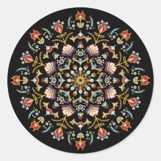 フォークアートフローラシール ラウンドシール