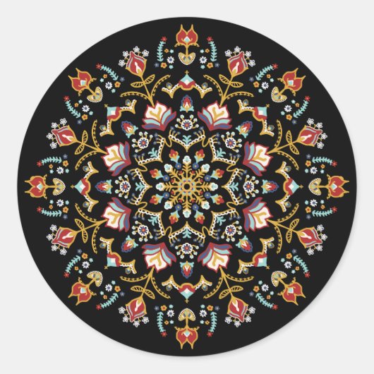 フォークアートフローラシール ラウンドシール (正面)