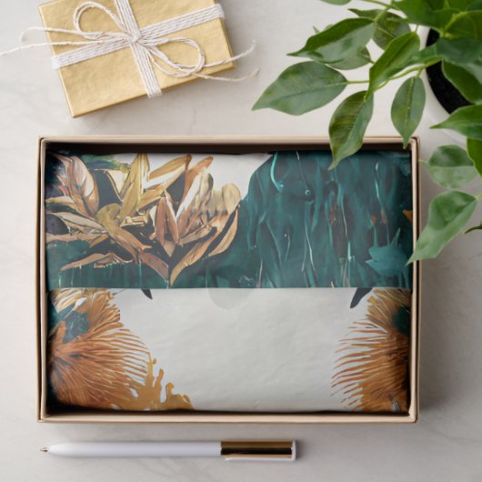 フォークアートフローラゾウのデコパージュ 薄葉紙 (ギフト)