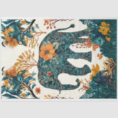 フォークアートフローラゾウのデコパージュ 薄葉紙 (正面)