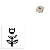 フォークアートフローラチューリップ春リノカットスタイル ラバースタンプ (押印)