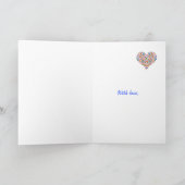 フォークアートフローラハート誕生日カード(Fiance) カード (内部)