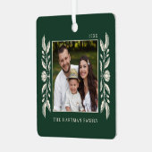 フォークアートフローラフォトクリスマス メタルオーナメント (正面左)