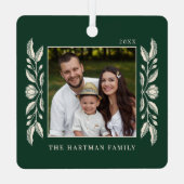 フォークアートフローラフォトクリスマス メタルオーナメント (裏面)