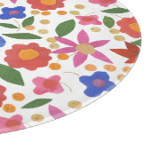 フォークアートフローラミニプリントガラス切断板 カッティングボード (角)