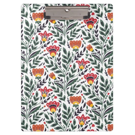 フォークアートフローラルパターン クリップボード (正面)