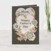 フォークアートフローラ独身のハート母の父の日 カード (正面)