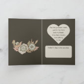 フォークアートフローラ独身のハート母の父の日 カード (内部)