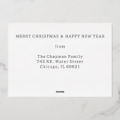 フォークアートフローラ縁どキュイコージークリスマス素朴 箔シーズンカード (裏面)