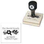 フォークアートフローラ パーソナライズされた ラバースタンプ (押印)