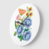 フォークアートフローラ ラージ壁時計 (傾斜)