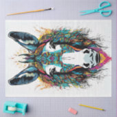 フォークアートブライトカラーズドンキーデクページ 薄葉紙 (クラフト)