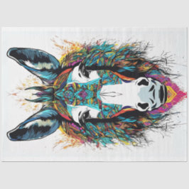 フォークアートブライトカラーズドンキーデクページ 薄葉紙