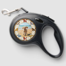 フォークアートプードルフレーム犬用リード