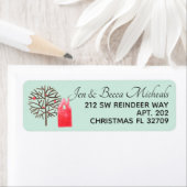 フォークアートホリデー住所 シール🌿 ラベル (インサイチュ)