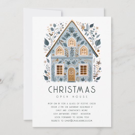 フォークアートホームクリスマスオープンハウス 招待状 (正面)