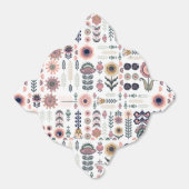 フォークアートボタニカルシームレスパターン フェイバーボックス (折り畳みなし)