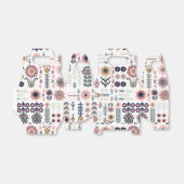 フォークアートボタニカルシームレスパターン フェイバーボックス (折り畳みなし)