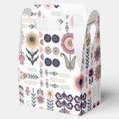 フォークアートボタニカルシームレスパターン フェイバーボックス (オープン)