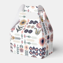 フォークアートボタニカルシームレスパターン フェイバーボックス