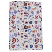 フォークアートボタニカルシームレスパターン ミディアムペーパーバッグ (正面)